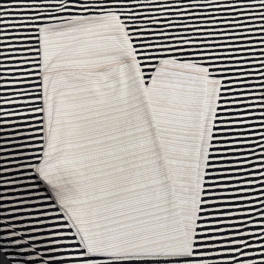 Athleta Textured Tan Leggings